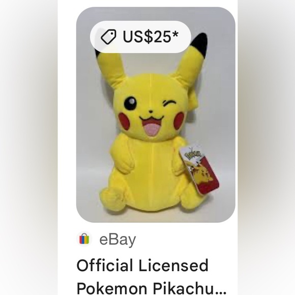 Pokemon Pikachu Plush Authentic By Jazwares Official Licensed - Picture 7 of 8